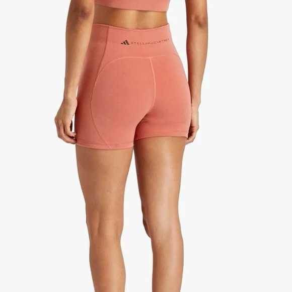 Adidas by Stella McCartney Peach Women's Bike Shorts - Picture 3 of 5